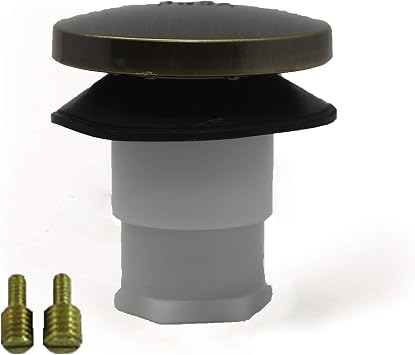 Universal Toe Touch (Tip Toe, Foot Actuated) Bath Tub/Bathtub Drain Stopper Includes 3/8 and 5/16 Fittings