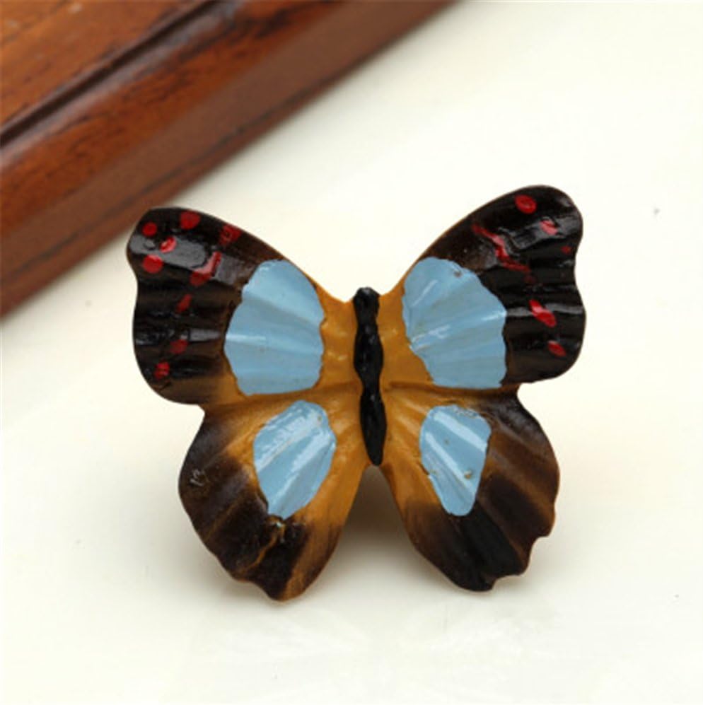 Resin Chromatic Butterfly Shape Cabinet knobs and Handles for Children's Furniture Drawer Handles (12)