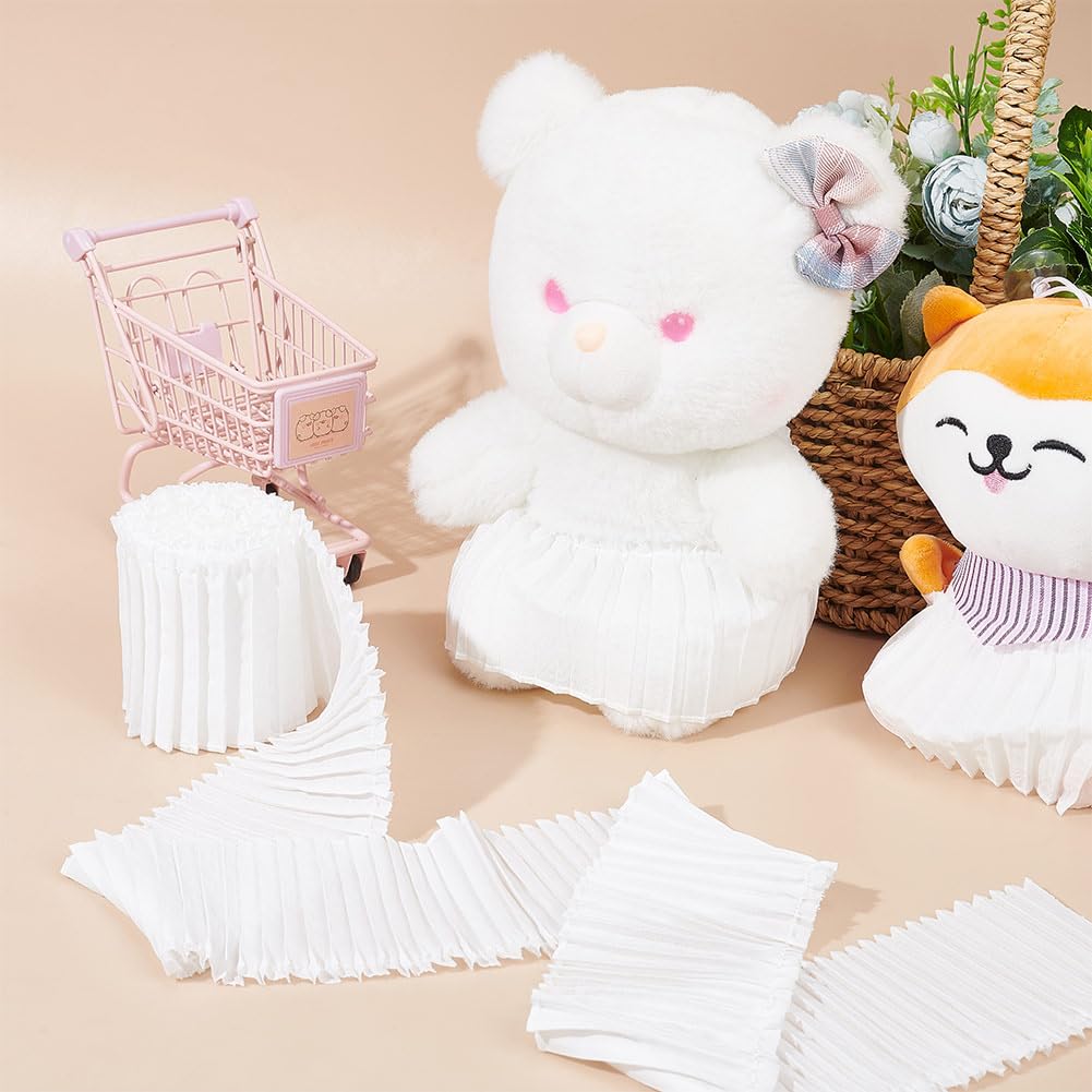 FINGERINSPIRE Ruban En Dentelle à Double Volants En Mousseline De Soie