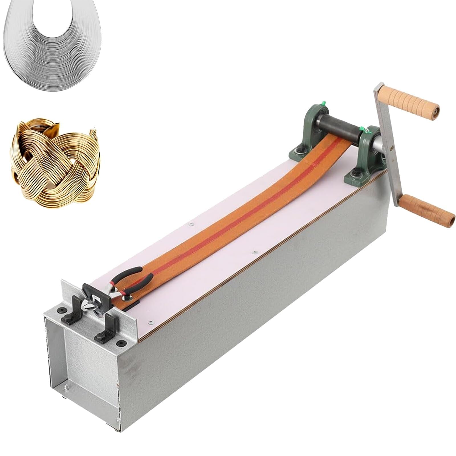 Manuelle Drahtziehmaschine für DIY Handwerk, Ohrringfixierung, Gravur und Wartung, inklusive abnehmbarem Griff für Holzbearbeitungsanwendungen