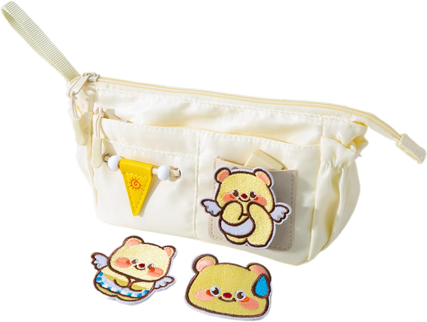 Cute Pencil Case,Bear Cute Multi-Layer Pen Holders - Large Pencil Case,for Markers Erasers Rulers Stationery Bags Art Journal Makeup Travel Offices Drawing Writing Home