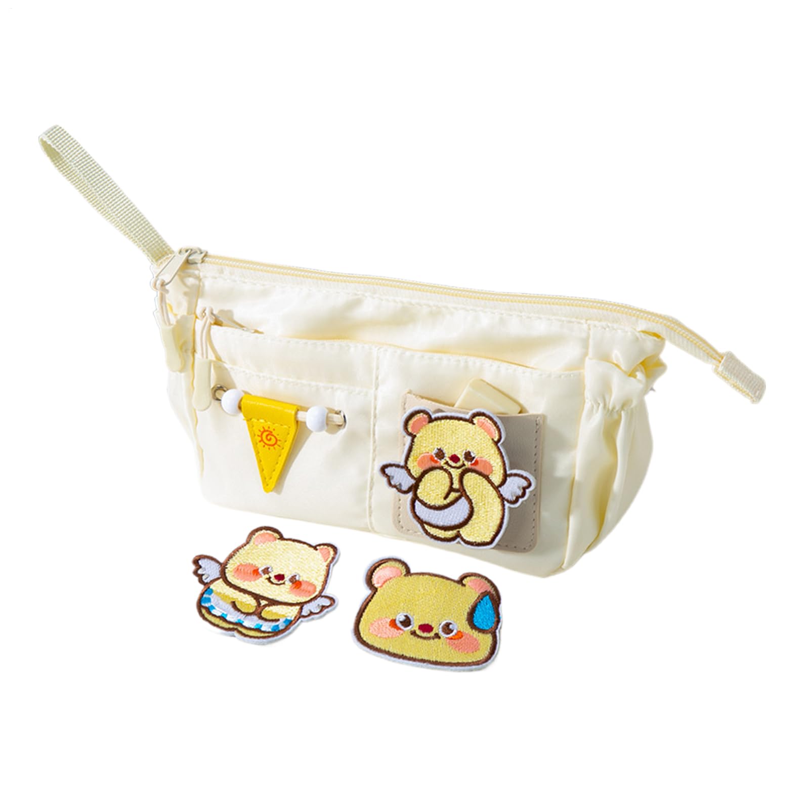 Cute Pencil Case,Bear Cute Multi-Layer Pen Holders - Large Pencil Case,for Markers Erasers Rulers Stationery Bags Art Journal Makeup Travel Offices Drawing Writing Home