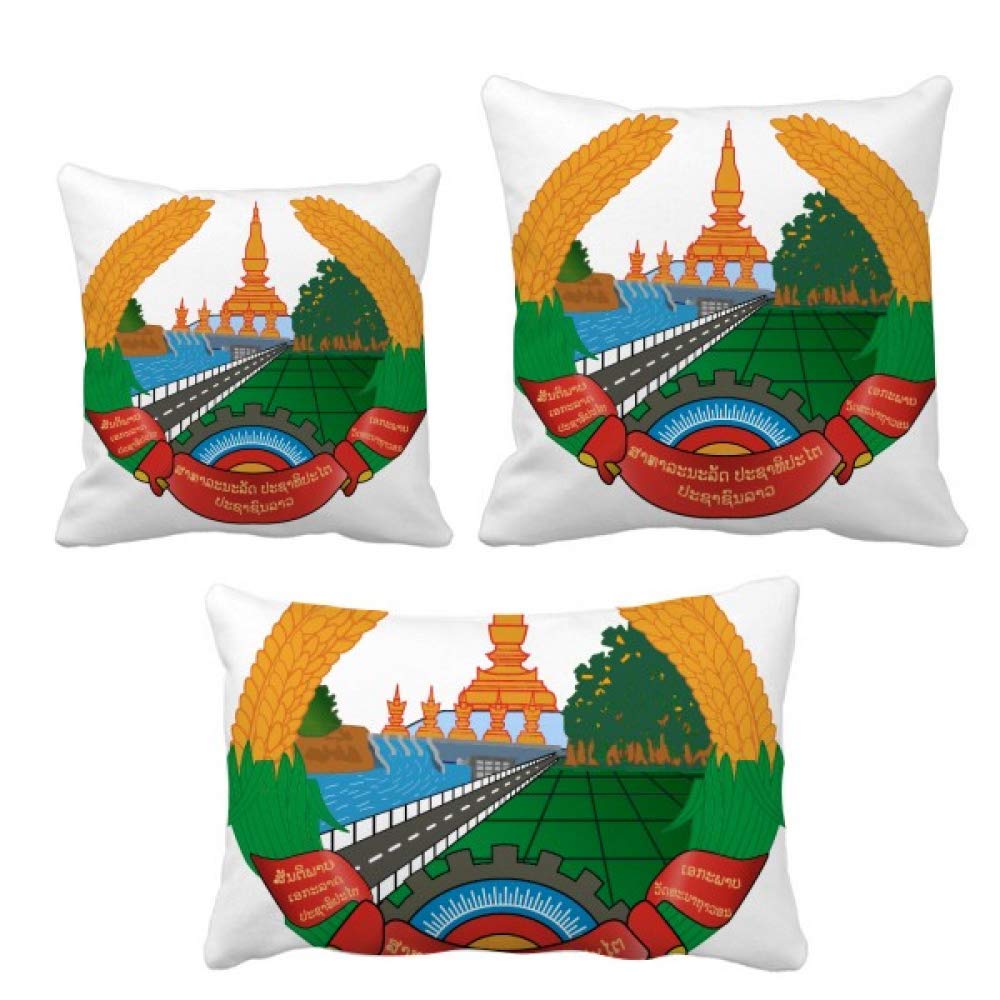 Coussin emblème Asie du Laos décoration maison salon
