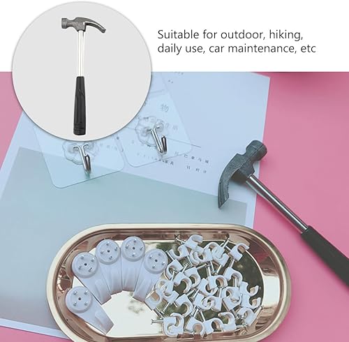 Miniatura 5 de Garneck 5 piezas mini martillo de garra, mango de goma, removedor de uñas de pared con amortiguador antideslizante para el hogar