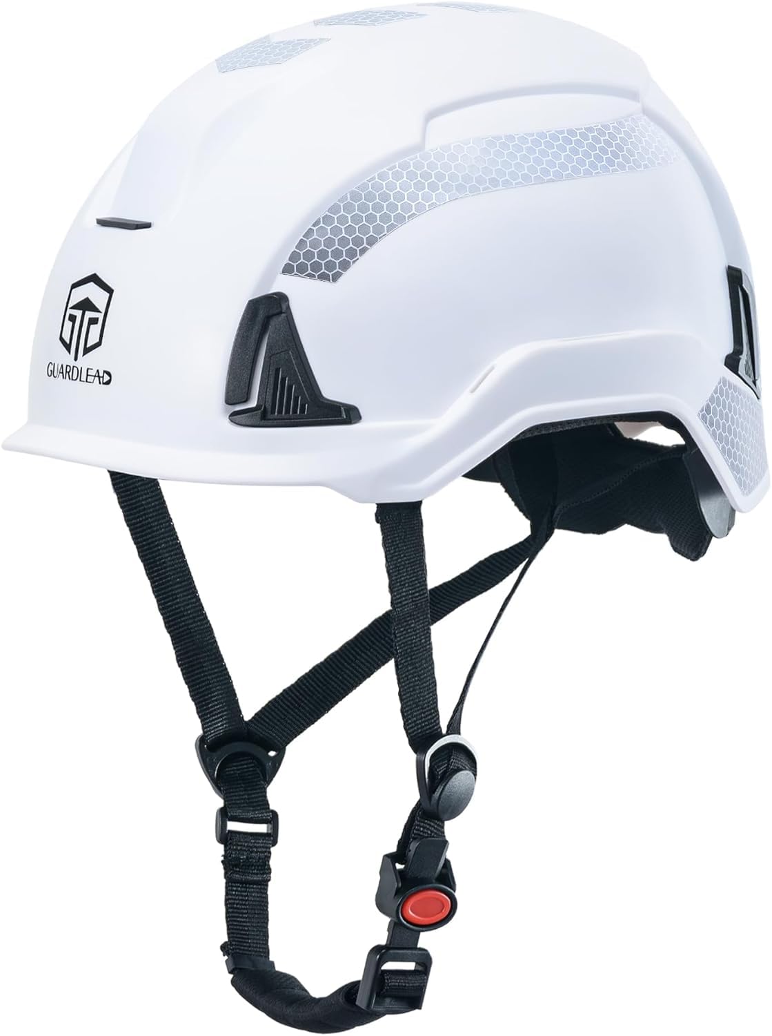 Casco protettivo | EN 50365:2023 & EN 397:2025 certificato | Casco da lavoro ABS con sospensione a 4 punti e strisce riflettenti | Ideale per edilizia, lavori in altezza e lavori elettrici