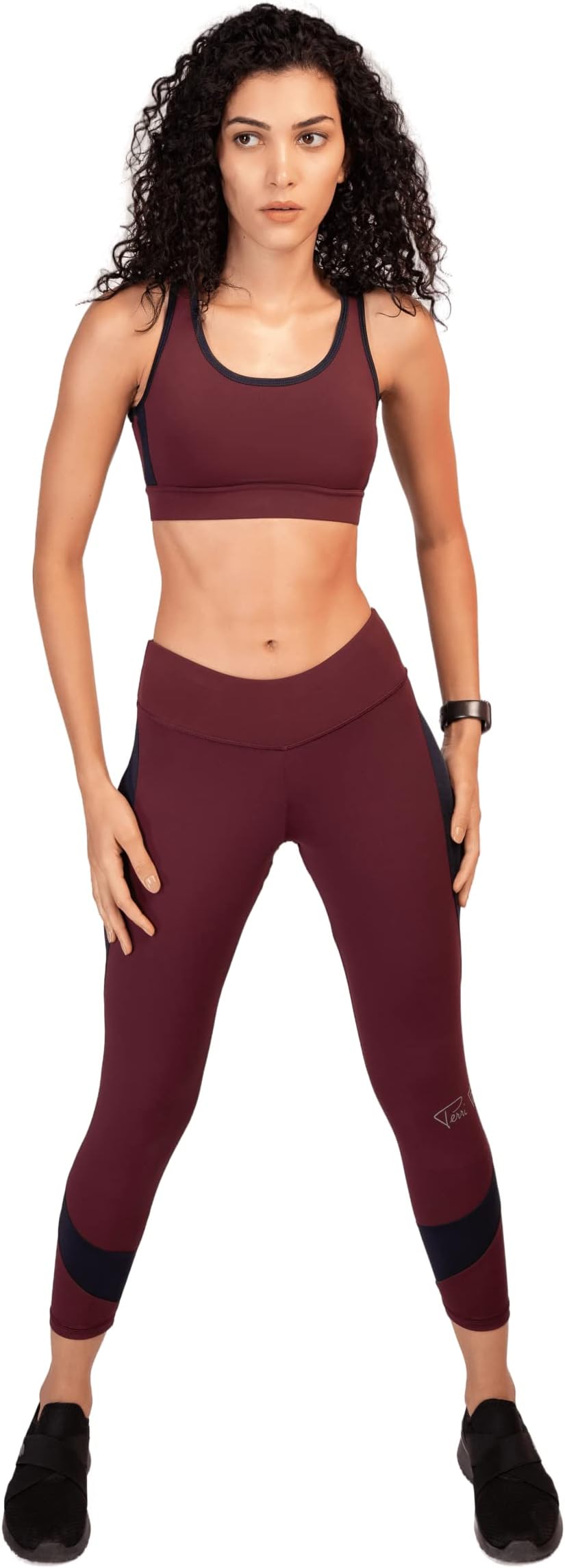 PERRI FIOS Womens Polyster 90%/Spandex 10% Power Up Sports Bra