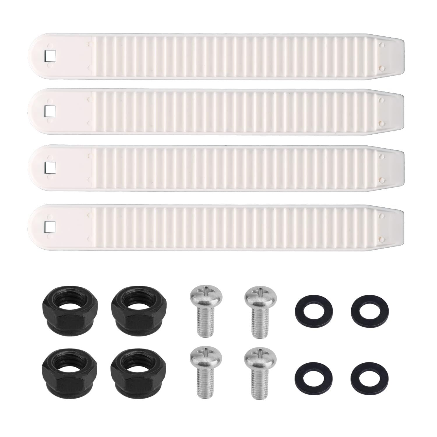 BOXOB 4pz Cinghie per Attacchi Snowboard, 17,5x2,1cm Elevata Elasticità Ricambio Attacchi con Cinturino da Snowboard con Viti Dadi Rondelle per Pattini e Attrezzatura Sportiva