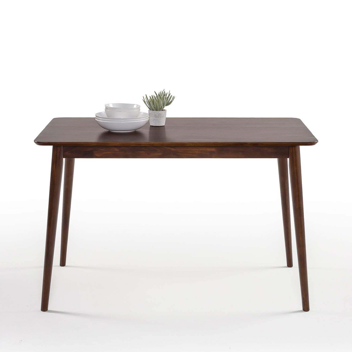 ZINUS Jen 120 cm Wood Dining Table Solid Wood Kitchen Table Easy