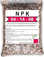 Adubo Fertilizante NPK 041408 Fracionado Hortaliças Flores Suculentas Rosas do Deserto Jardins (500, Gramas)