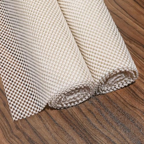 HDCRYSTALGIFTS 2pcs Non Slip Rug Underlay 150 x 210CM Multipurpose Anti Slip Rug Pads, PVC Rug Gripper Anti Slip Matting,Cuttable Carpet Grippers Underlay for Hard Smooth Floors (White)