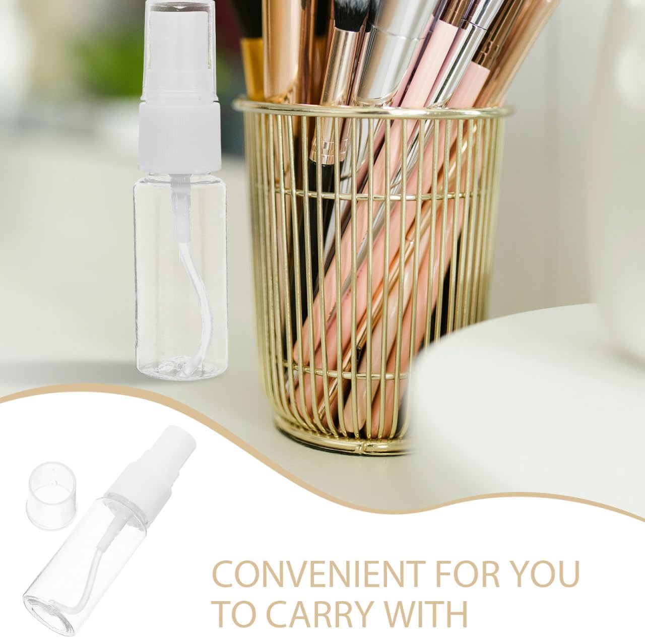 NOLITOY 40 Pcs Spray Bottles Clear Glass Perfume Bottles, Refillable Fine Mist Perfume Atomizer Portable Empty Sample Containers for Cleaning, Essential Oils, Travel (20 ml)