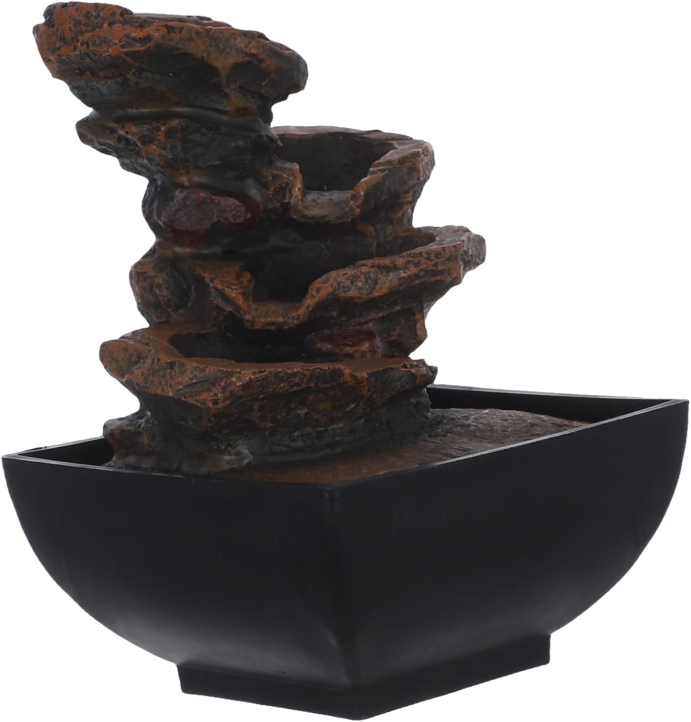 Led Lights Waterfall Sounds Tabletop Fountain Zen Decor for Indoor Office Bedroom