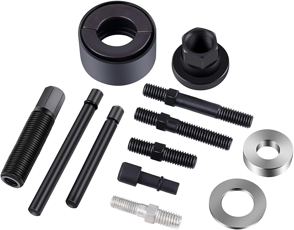 ECCPP Power Steering Pump Pulley Puller Installer Alternator AC 13pc Tool Kit Fit for GM for Ford for Chrysler engines