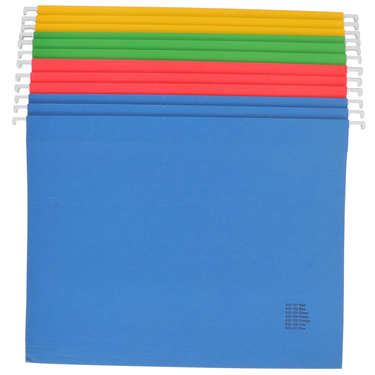 12 pezzi Sospese Colorate con Ganci in Ferro Rinforzato Organizer Documenti Resistente e Anti-deformazione per Ufficio Casa e Studio