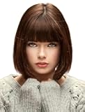 Brown Wigs for Women Velma Costume 12'' Short Brown Bob Wig with Bangs Natural Cute Soft Wigs for Daily Party BU027BR