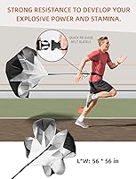 Vista 4 de GHB Agility Ladder,Football Training Equipment Set,4 Agility Hurdles, 20 feet12 Rungs Speed Ladder,12 Disc Cones,Resistance Parachute, Jump Rope, 5