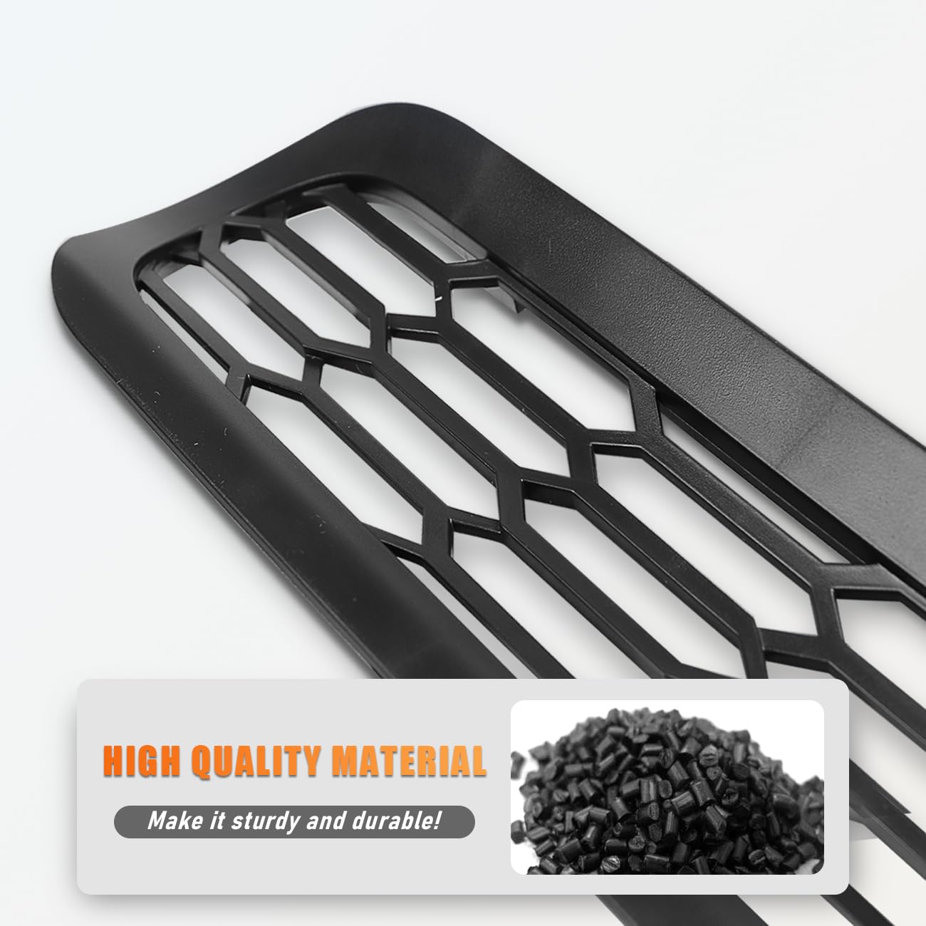 HIBRONGO Front Grill Insert Mesh Cover Compatible with FORD BRONCO BASE OUTER BANKS BIG BEND OFF-ROAD Grille Inlet Barrier Trim Cover Nets