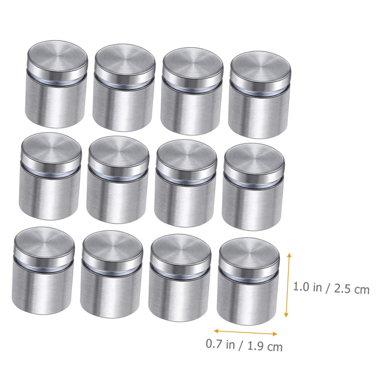 48pcs Stainless Steel Standoff Screws for Wall Sign Mounting 19x25mm Brushed Finish Suitable for Glass and Acrylic Displays Sturdy Advertising Hardware