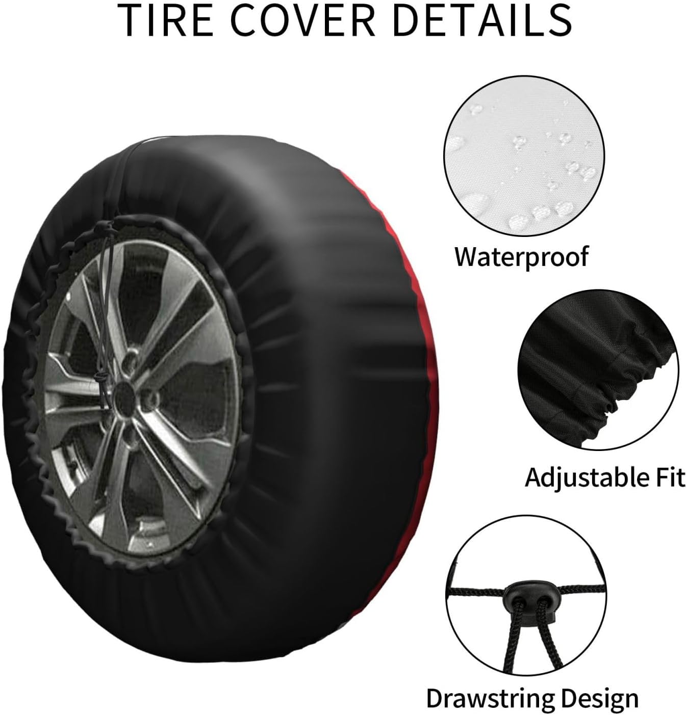 Italian Flag Print Tire Cover Universal Spare Wheel for Trailer Rv SUV Truck Camper Travel Accessories