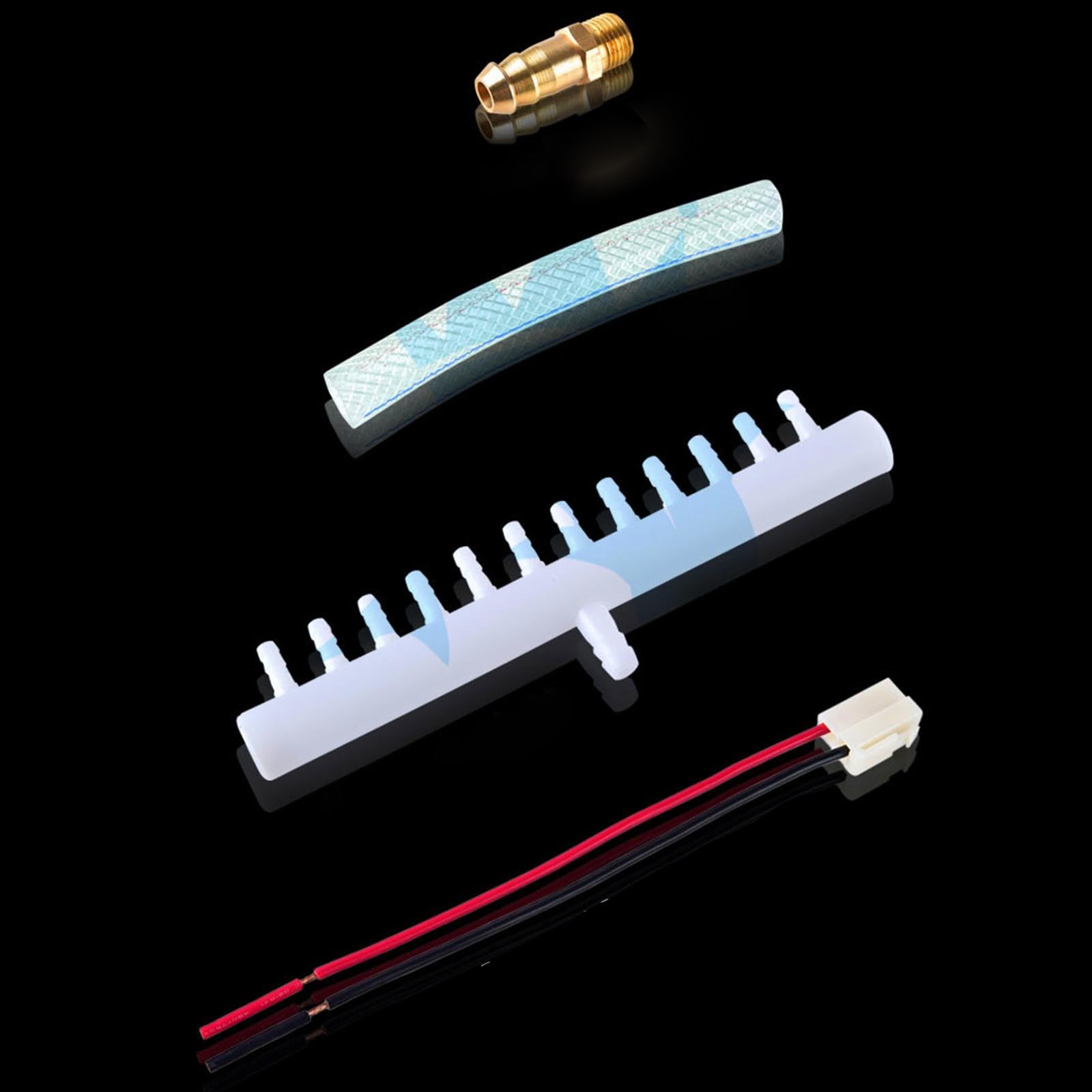 Bomba de Aire para Acuario Accesorios Metálicos Aerador Portátil Multifuncional para Estanque Herramienta para Acuicultura Y Fuentes Hidropónicas, 12V 60W, 220x110x136mm