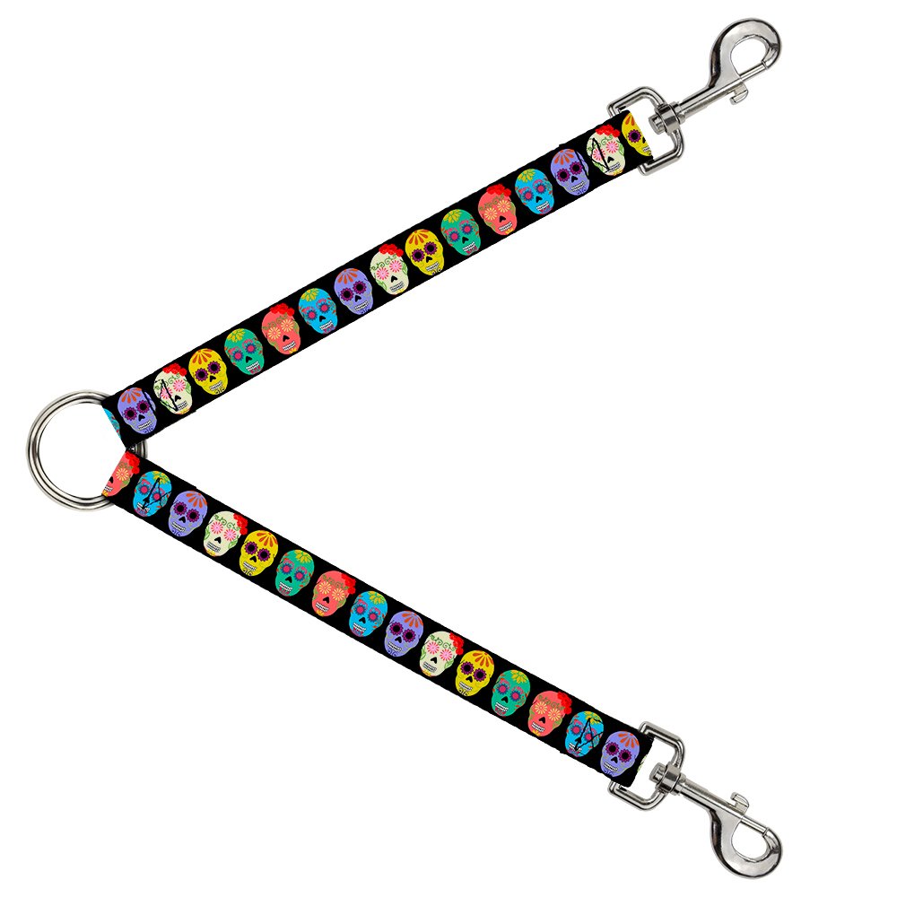 Cráneo de azúcar multicolor de 1x76 cm accesorio textil negro DLS-W34227