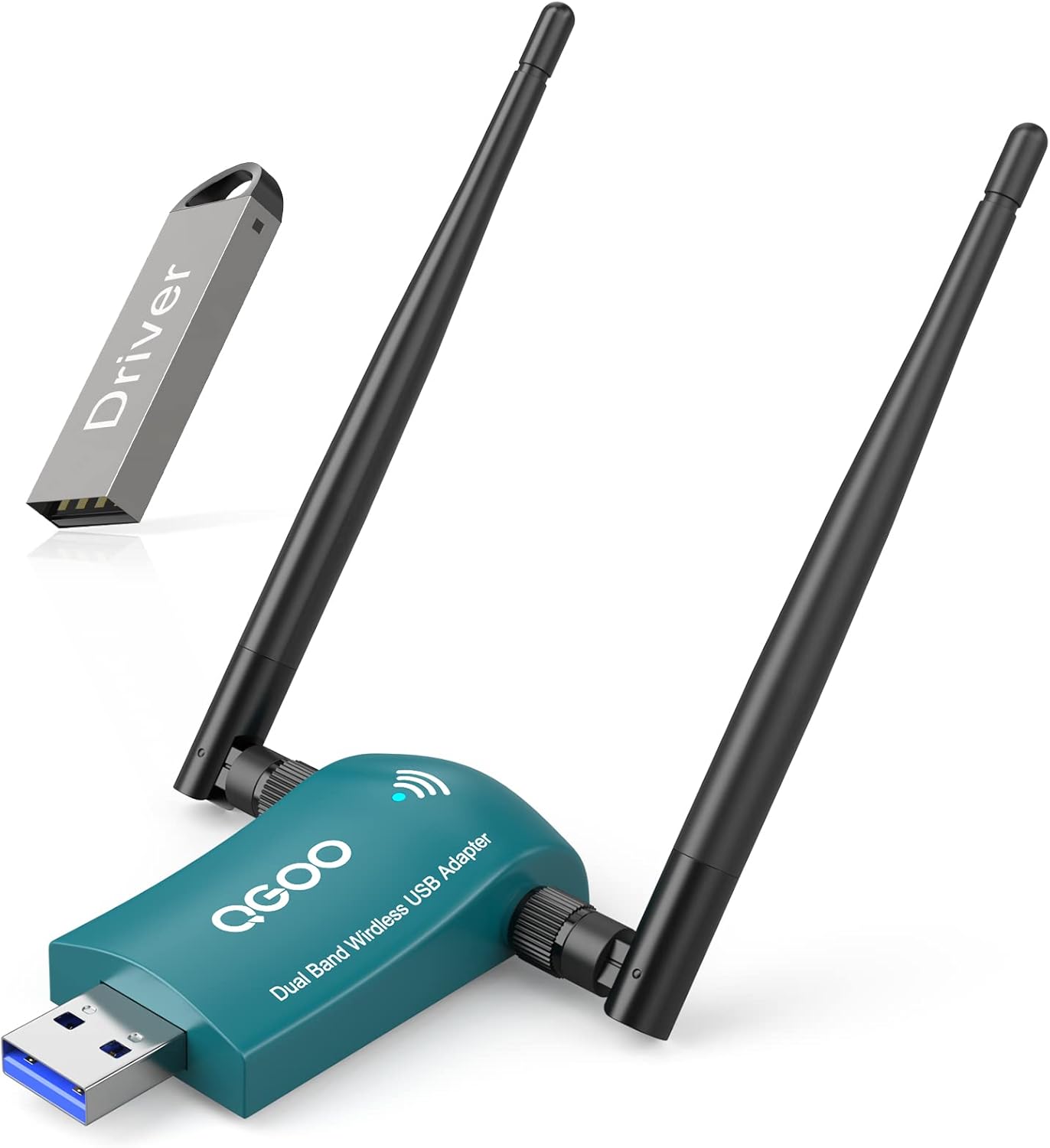 USB WiFi Adapter for PC, QGOO WiFi Adapter USB 3.0 AC1200