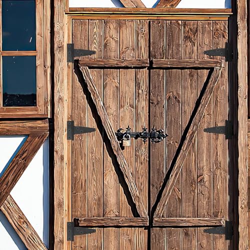 6 Pack 3 Inch T Strap Hinges, Shed Door Gate Hinges, Heavy Duty Black Outdoor Tee Hinge for Wooden Fences, Barn Door Gates Hinge for Shed Door Hardware (6, 3 Inch) - Image 5