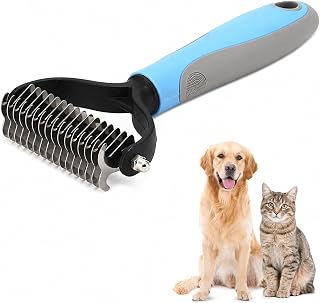 Cinzen Best Dog & Cat Deshedding Brush | Professional Undercoat Rake Grooming Tool | Removes Loose Hair, Mats & Tangles | ... Price In India