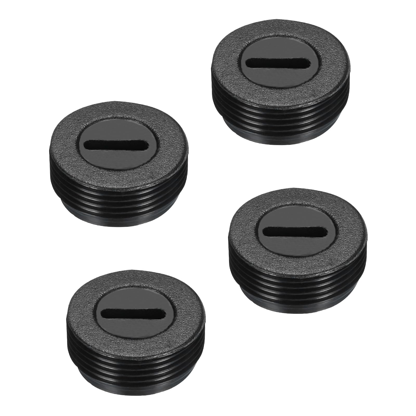 QUARKZMAN Tappo Portaspazzole in Carbone Copertura Plastica per Spazzola Elettrica del Motore Filo Nero Diametro Esterno 17,5mm/0,3 Inch/0,71" Altezza 8mm Height, Pack of 4pz