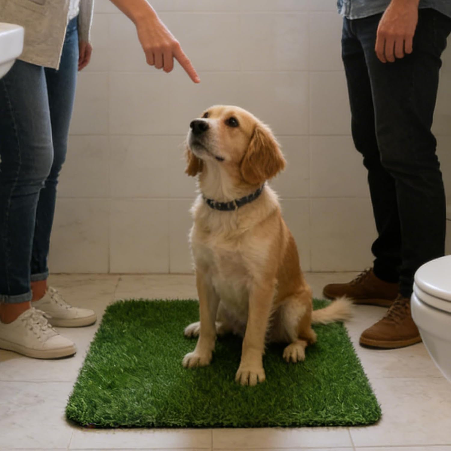 ArtificialGrass Pee Pads, Fake Green Mat Turf Pad for Canine Toileting, Apartment Living, Travel, Pet Relief Area, Odor Control, Synthetic Lawn