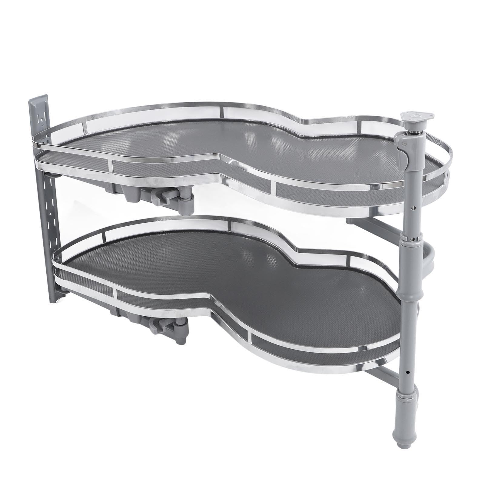 Keenso Blind Corner Cabinet Organizer, 2 Tier Swing Design (Offen gelassen)