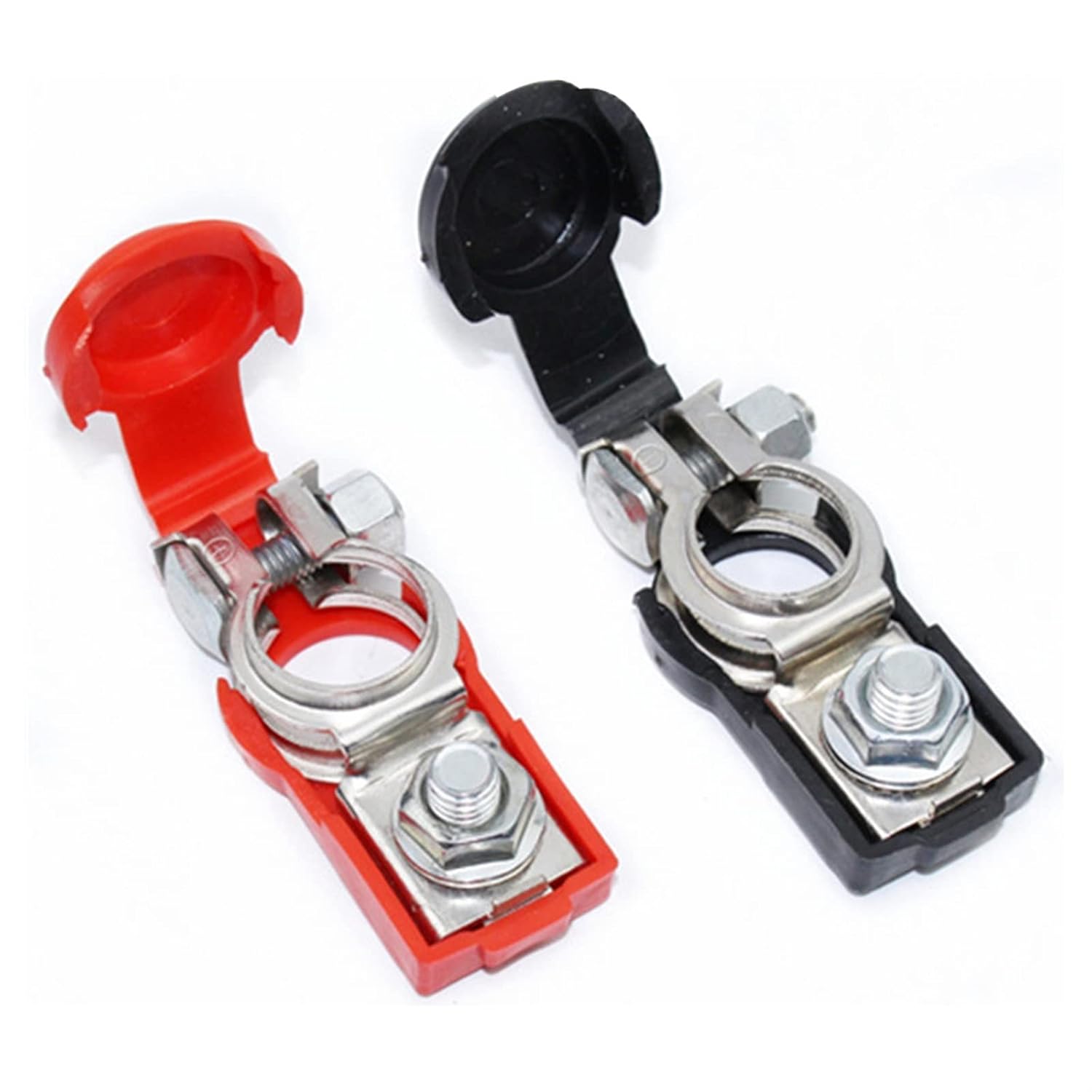 2PCS Universal Negative Positive Auto Battery Cable Terminal Top Post Clamp Preservative Durable for Cars and Truck Accessories