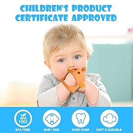 Vicloon Baby Teething Toys, 3 PCS Silicone Baby Teether Toy for Infants 0-6Months, BPA Free Anti-Drop Silicone Mitten Teething Toy for Soothing Sore Gums, Baby Chew Toys for Sucking Needs