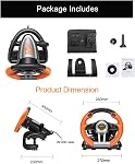PXN V3II PC Racing Wheel, USB Car Race Sim Game PC Steering Wheel with Pedals for Windows PC/PS3/PS4/Nintendo Switch/Xbox One/Xbox Series X/S