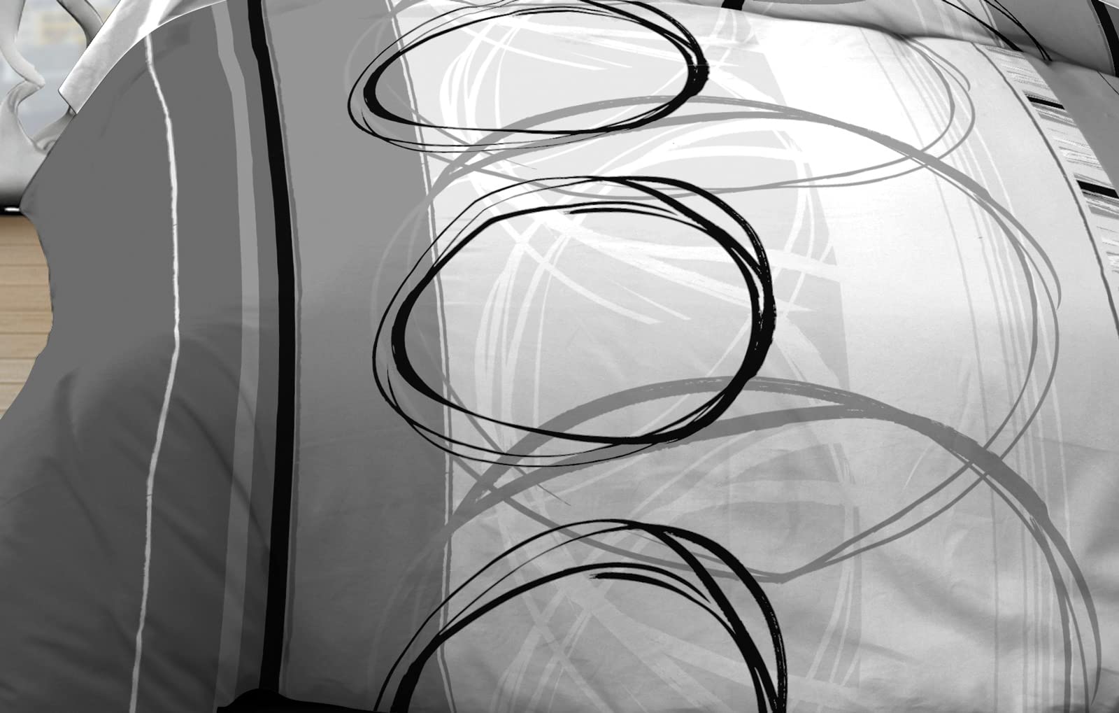 Le Linge de Jules Parure de lit 160x200 cm, Coton, Gris MPA68