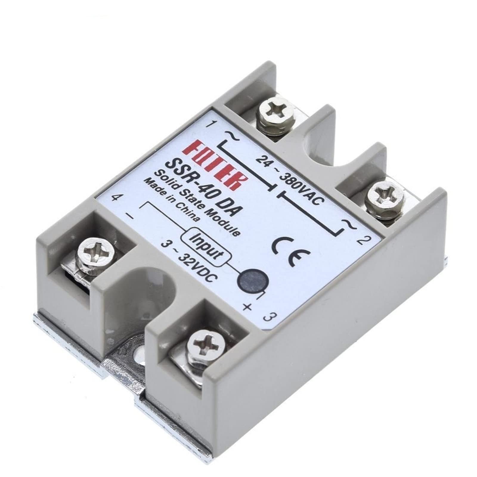 Halbleiterrelais SSR-10DA SSR-25DA SSR-40DA SSR-50DA 10A 25A 40A 50A Eigentlich 3-32V DC bis 24-380V AC SSR 10DA 25DA 40DA 50DA Ersatzteile (Size : SSR-50DA)