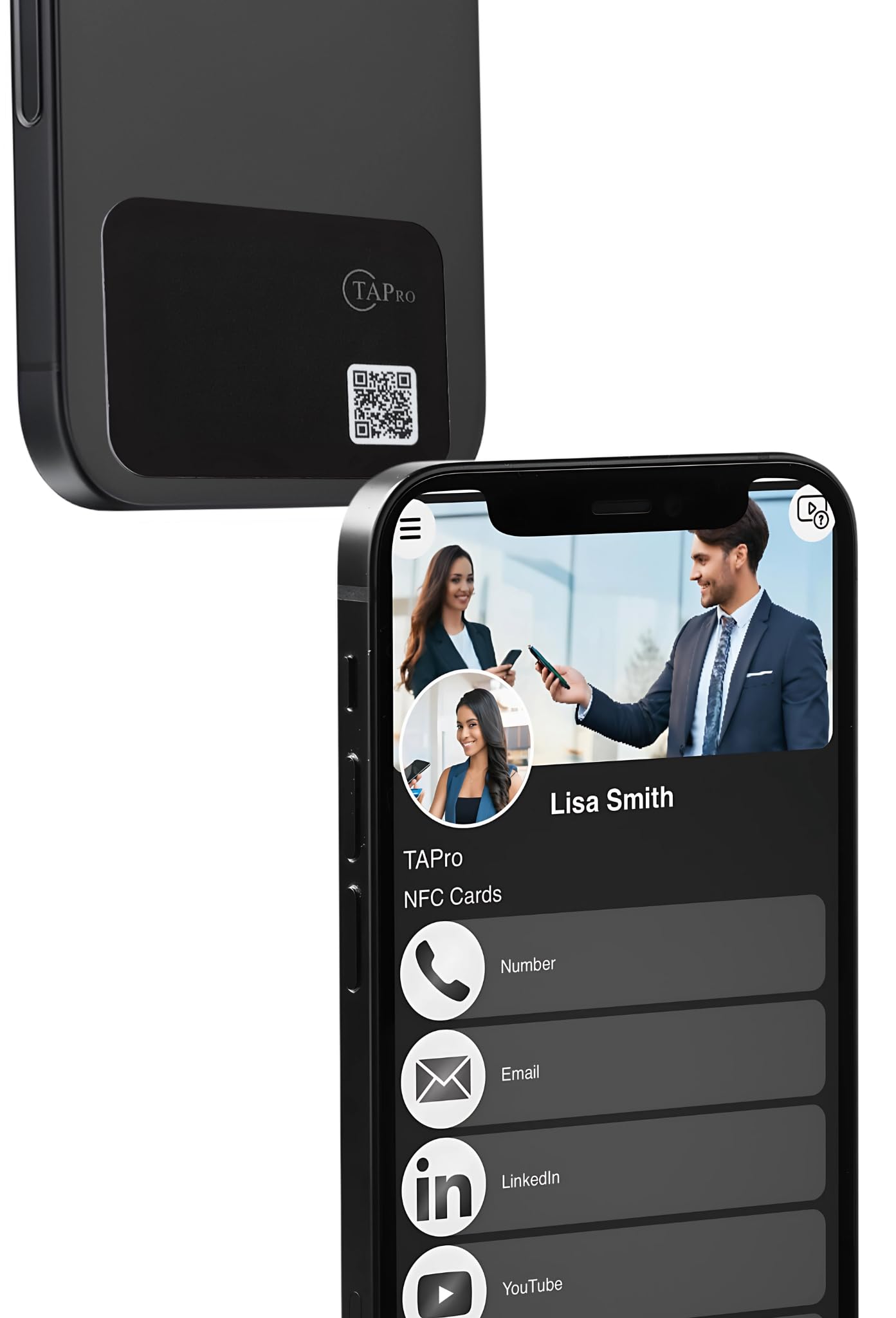 Tarjeta digital TAPro NFC-Mini: comparte tu contacto al escanear o tocar el celular 8