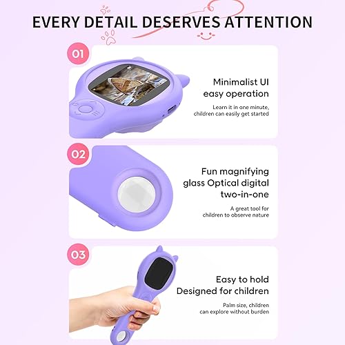 Miniatura 7 de Microscopio para niños  Mini microscopio de mano de bolsillo para niños pequeños, kit educativo de ciencia STEM, juguetes para regalos de cumpleaños