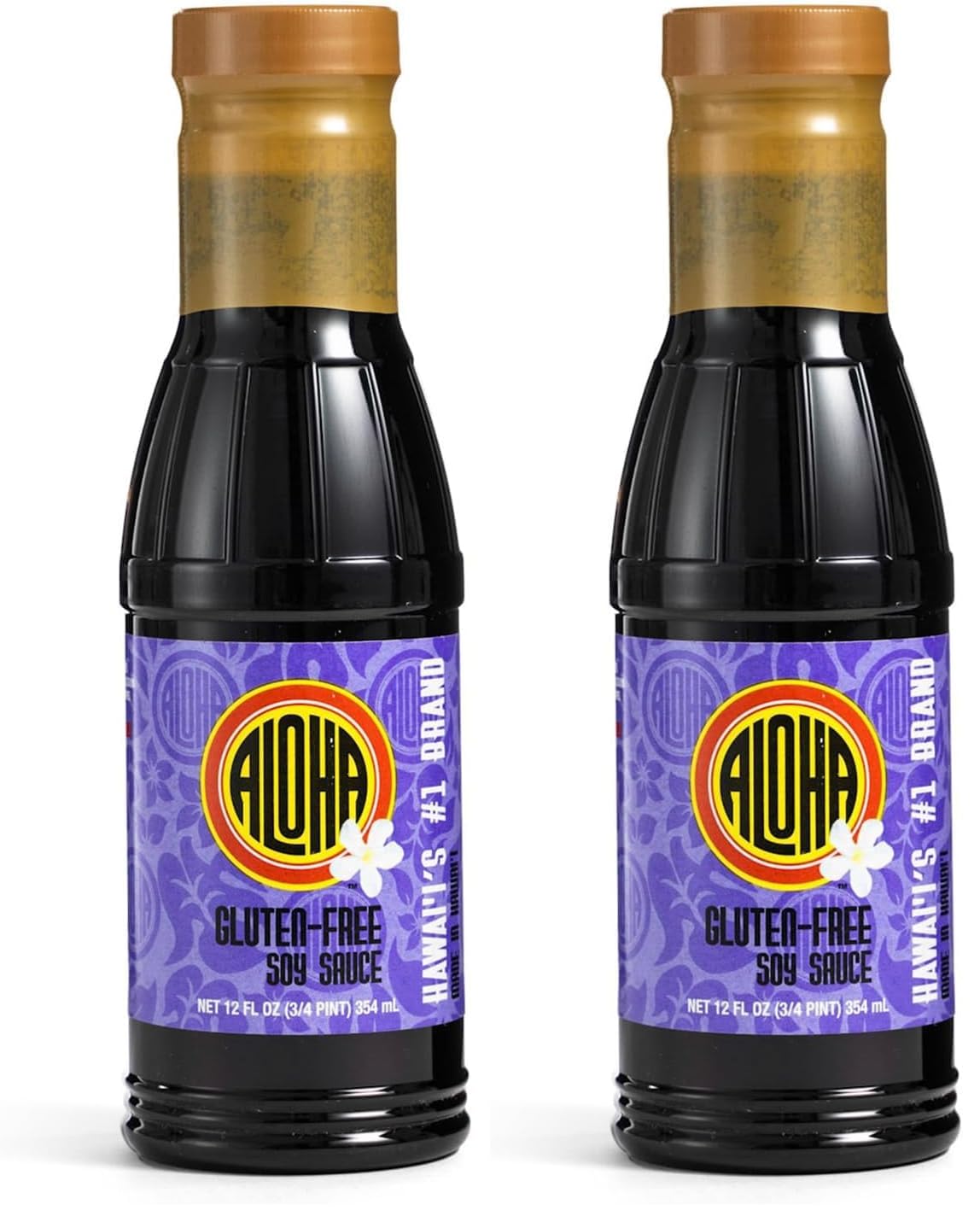 Aloha Shoyu - Gluten Free Soy Sauce - Smooth, Balanced Soy Sauce - Made in Hawaii - 12 oz. Bottle (Pack of 2)