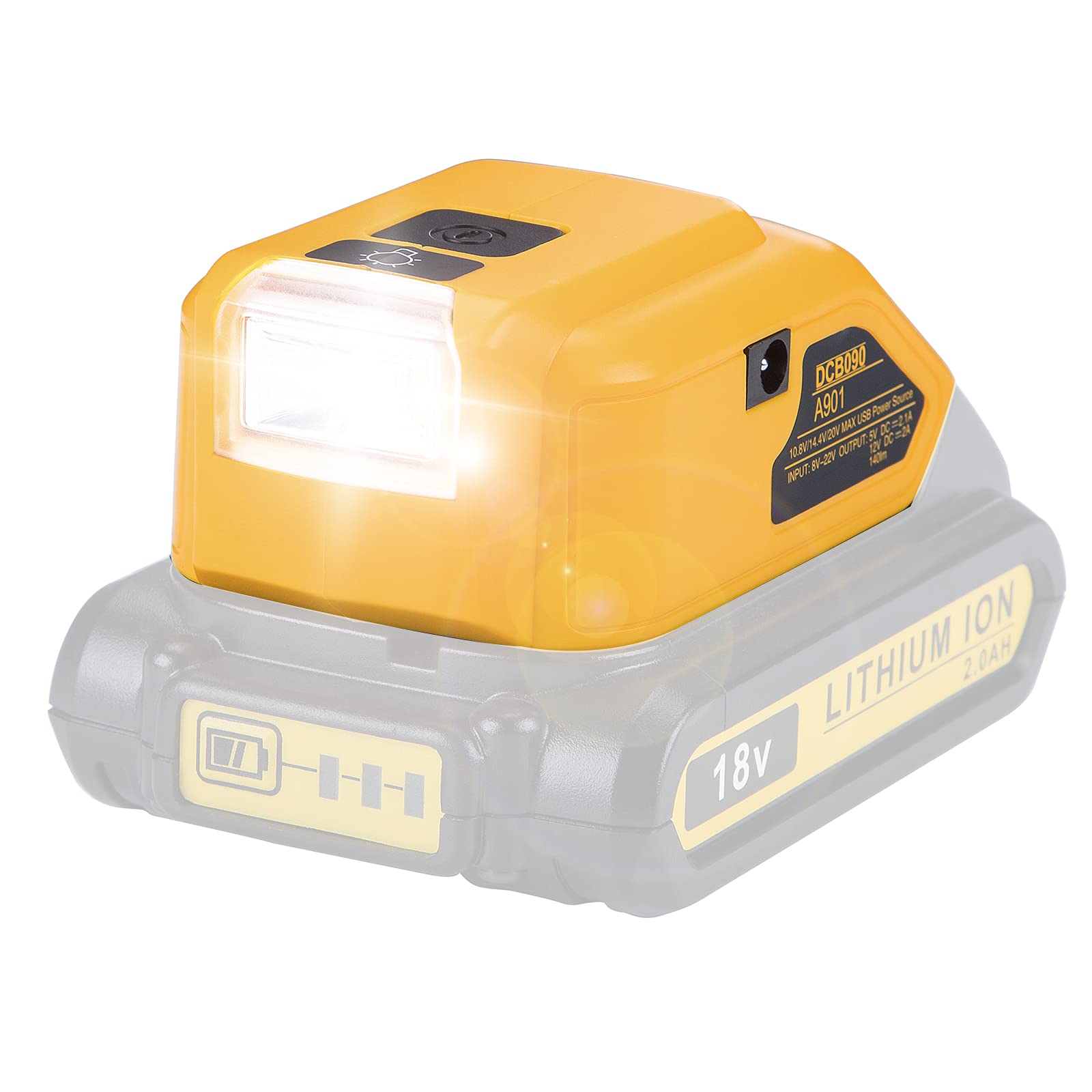 Buy DCB090 Battery Adapter Converter, YEXBUR Power Source Charger for