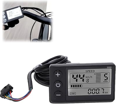 S866 Electric Display LCD Meter 24V 36V 48V Electric Scooter Control Panel with Plug