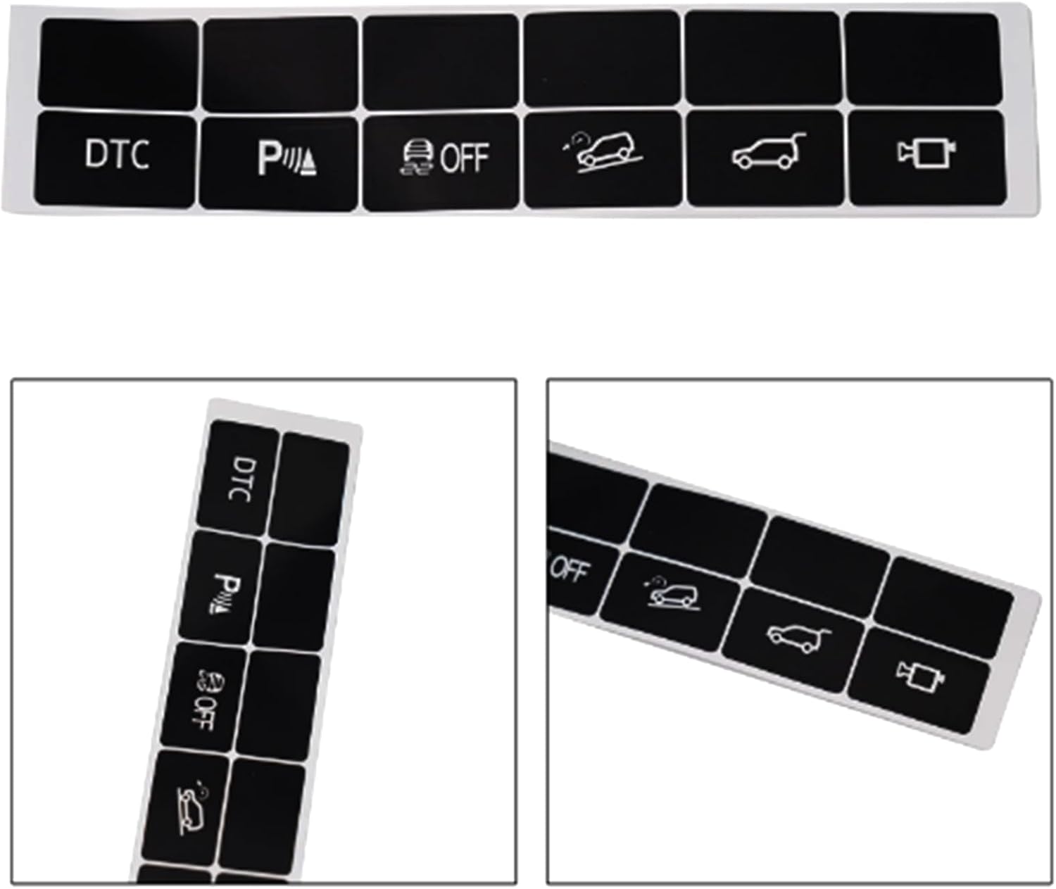 Generic Replacement Dash Stickers Suitable for Bmw X5 X6 Trunk Switch Radar Button Repair Anti-Skid Button Repair Sticker for Bmw E70 E71, Black, TR0034
