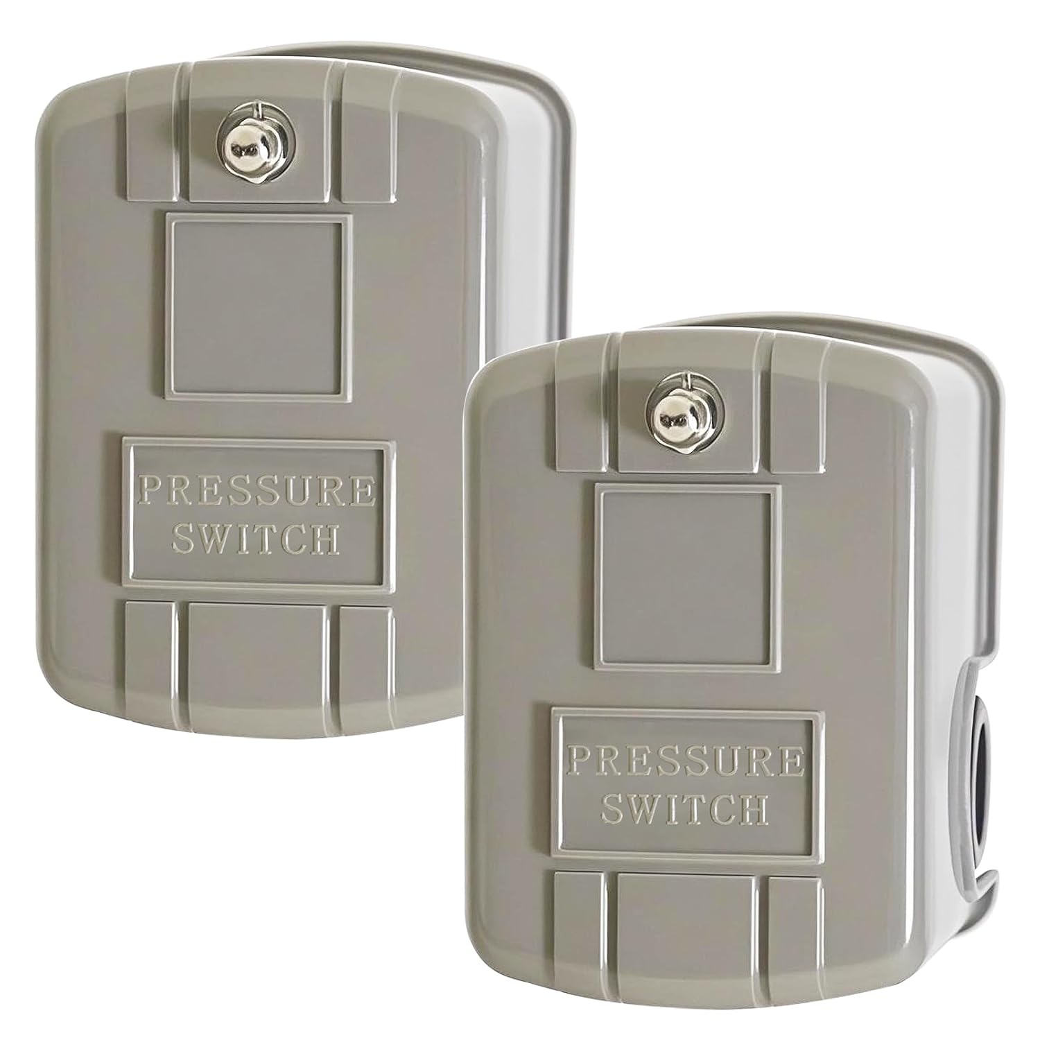 Well Pump Pressure Switch 2-Pack 40-60 PSI, 1/4" NPT Adjustable | 40/60 pressure switch for well pump. Silver-plated contacts, snap-action. For jet/submersible pumps. Durable & energy-saving.