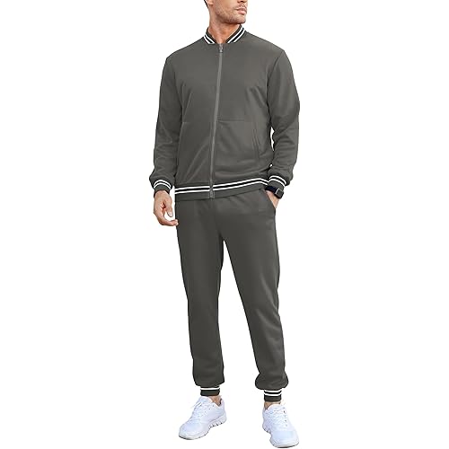 COOFANDY Men's Tracksuit 2 Piece Zip Up Sweatsuits Casual Athletic Jogging Suit Sets With Pockets