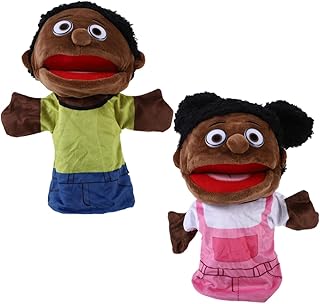 GARVALON Fantoches De Mão 2 Peças De Fantoche De Mão Familiar Fantoche De Mão De Pelúcia Figura De Desenho Animado Fantoche De Mão Para Contar Histórias Quebra-Cabeça De Mão Fantoches