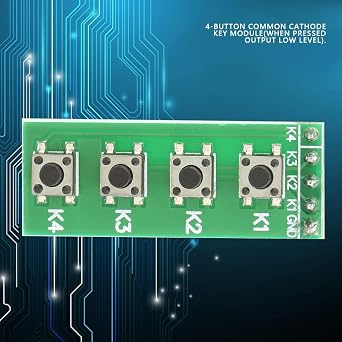 4 Key Keyboard Module Push Button Switch 4 Key Universal Switch Module Keyboard Board for DIY Accessory Kit DC 0-48V