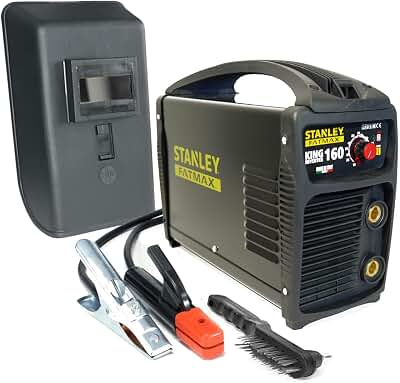 Estación de soldadura inverter STANLEY FATMAX KING 160 PRO 100% Duty cycle MMA Electrodos Acero Inoxidable Fundición Básicos 1.6 a 4 mm