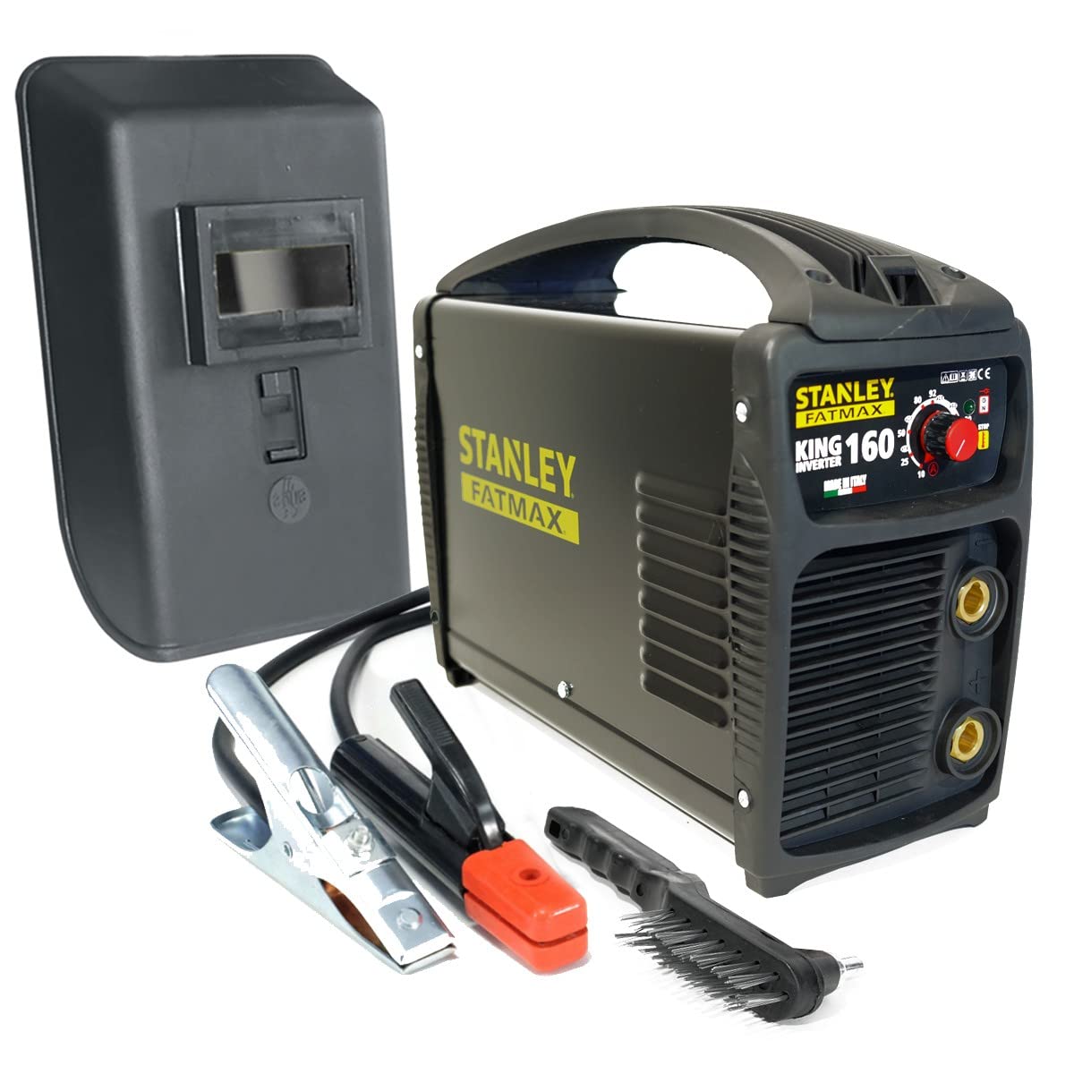 STANLEY FATMAX - Saldatrice inverter KING 160 MMA Elettrodi Acciaio Inox Ghisa Basics 1,6 - 4 mm