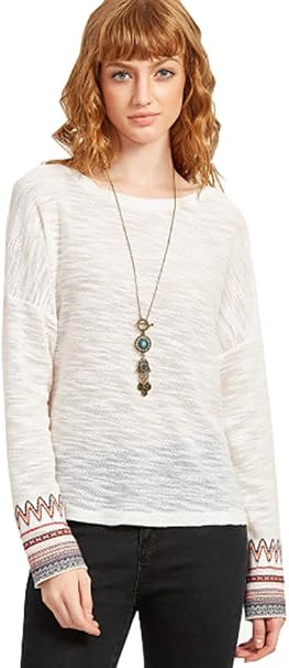 SheIn - Maglione - Maniche lunghe - Donna bianco L : Amazon.it:  Abbigliamento