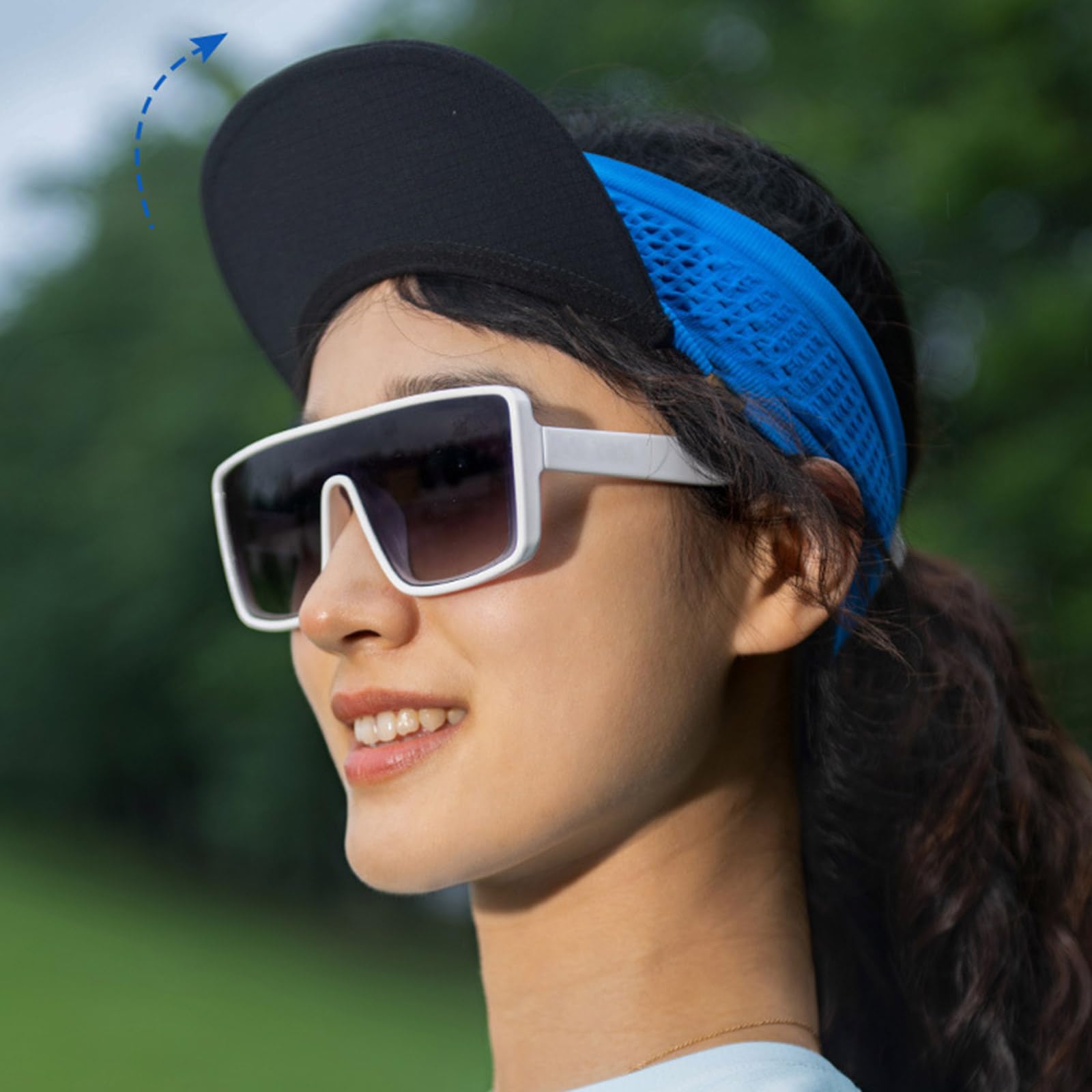 Airy - Gorras de visera para el sol, ajuste ajustable, para deportes al aire libre, jardinería, uso cómodo, para correr, para hombres y mujeres